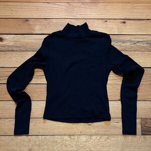 American Eagle Outfitters Black Long Sleeve Mock Turtleneck